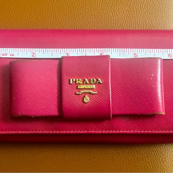COPY - Authentic with COA Pink Prada Saffiano Long zip wallet. - Picture 12 of 14
